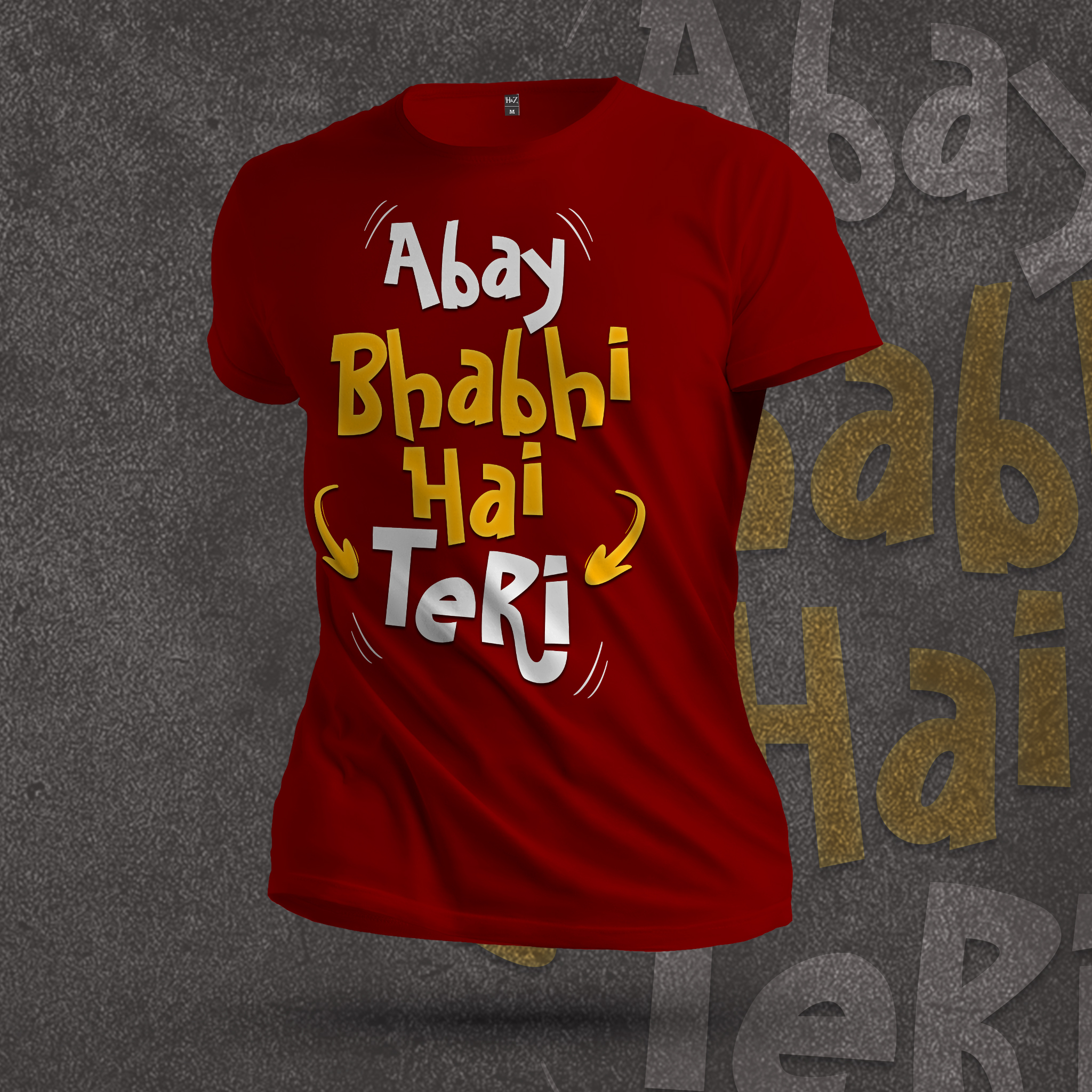 Abay Bhabhi Hai Teri Crew Neck T-Shirt - Image 9