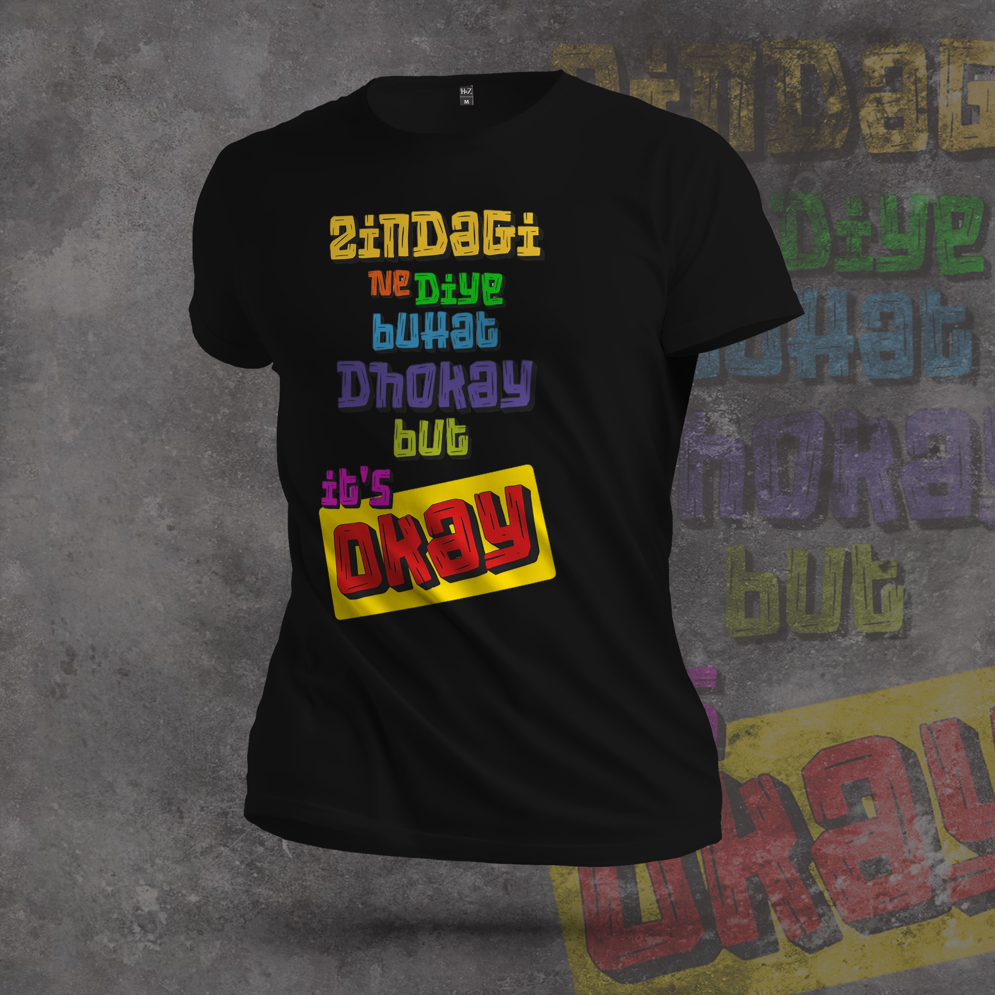 Zindagi Ne Diye Bohat Dhokay Crew Neck T-Shirt - Image 3