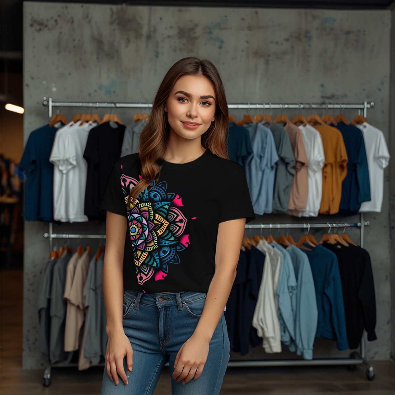 Aurora Mandala Edition Crew Neck T-Shirt - Image 11