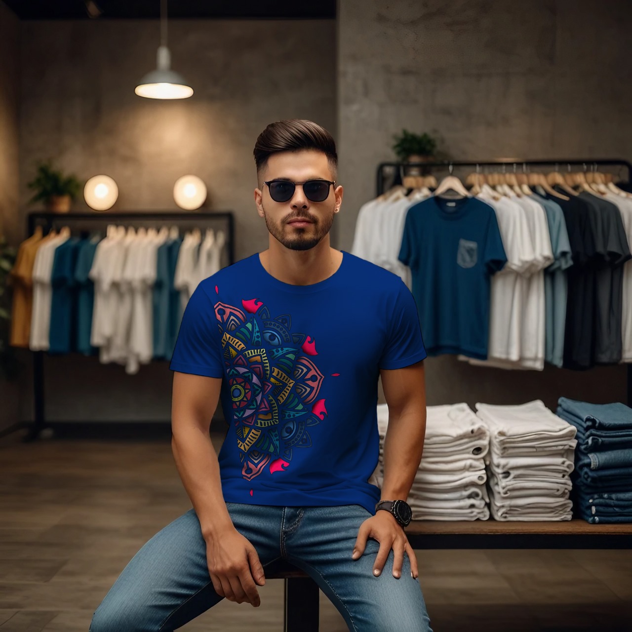 Aurora Mandala Edition Crew Neck T-Shirt - Image 16