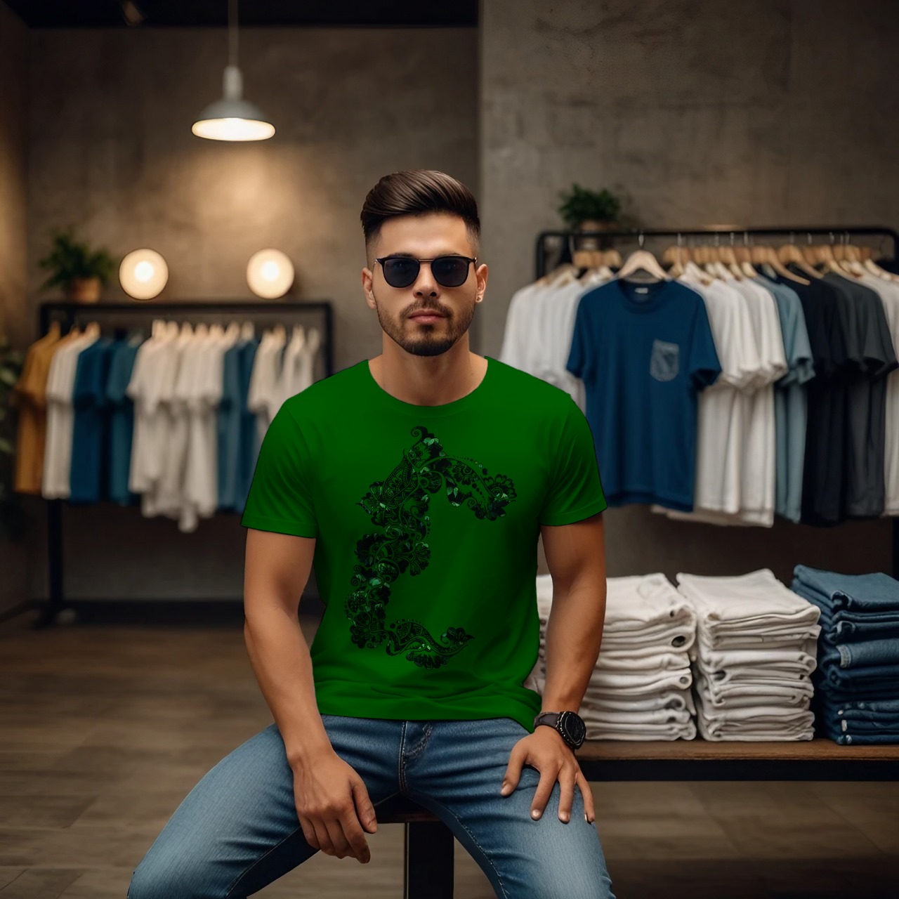 Inkleaf Art Unisex Crew Neck T-Shirt - Image 10