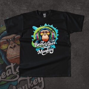 Beat Vibes Monkey Unisex Crew Neck T-Shirt