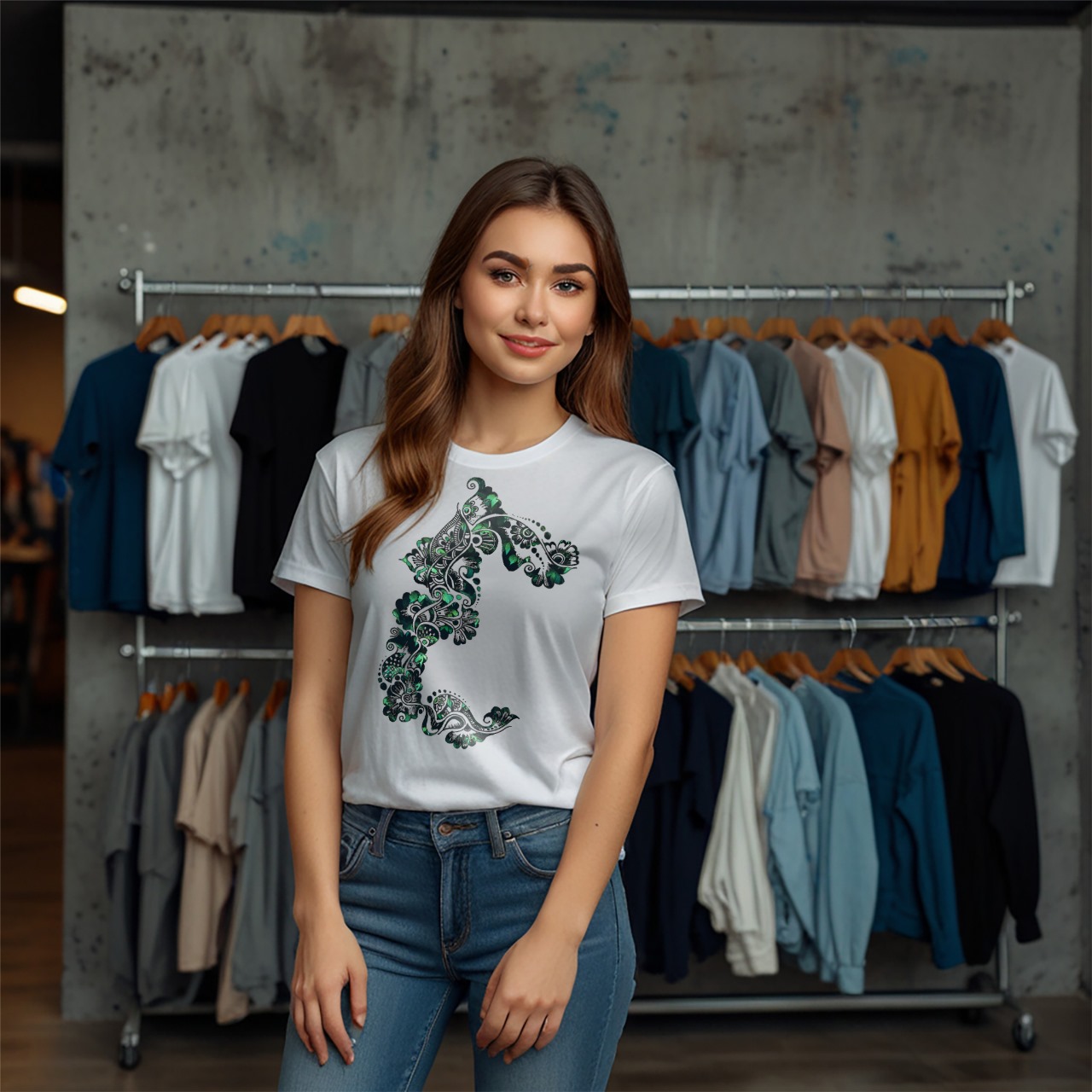 Inkleaf Art Unisex Crew Neck T-Shirt - Image 6