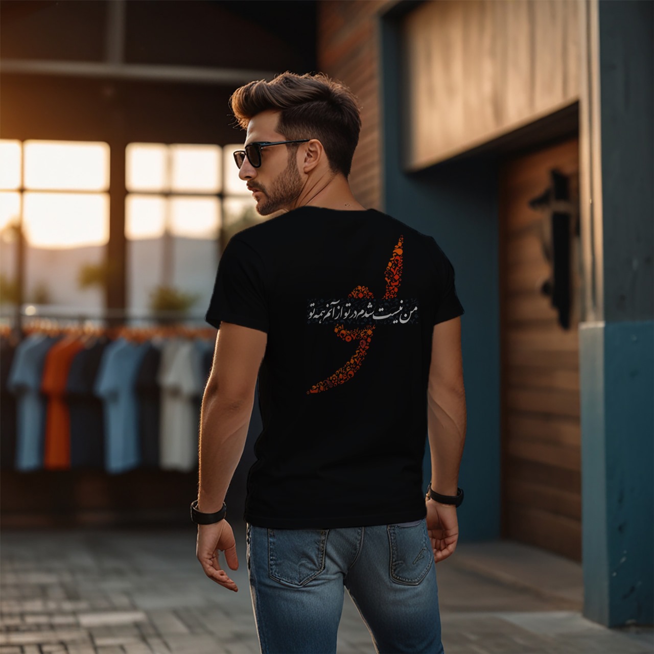 Line of Love Persian Crew Neck T-Shirt - Image 9