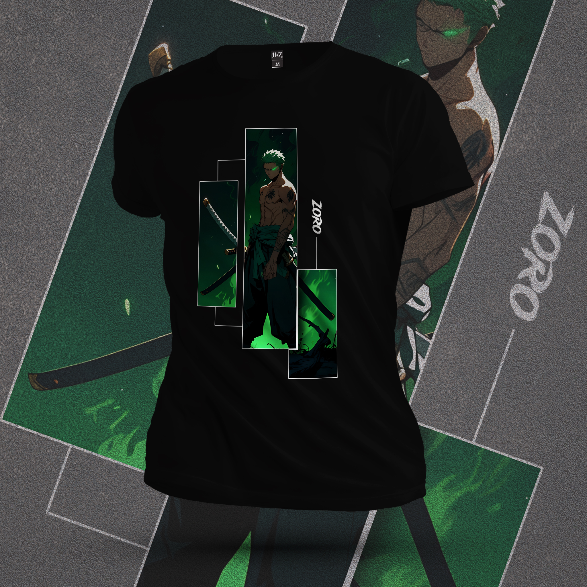 Roronoa Zoro Unisex Crew Neck T-Shirt - Image 3